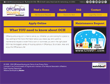 Tablet Screenshot of offcampushousing.com